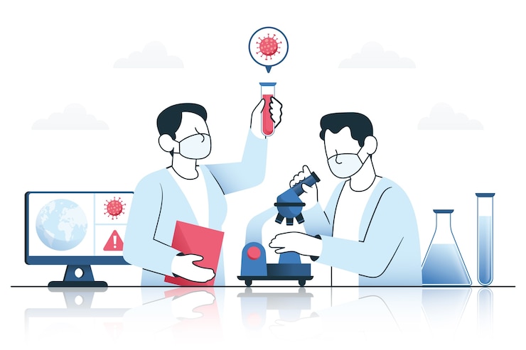 Vecteur gratuit illustration d'épidémiologie dégradée