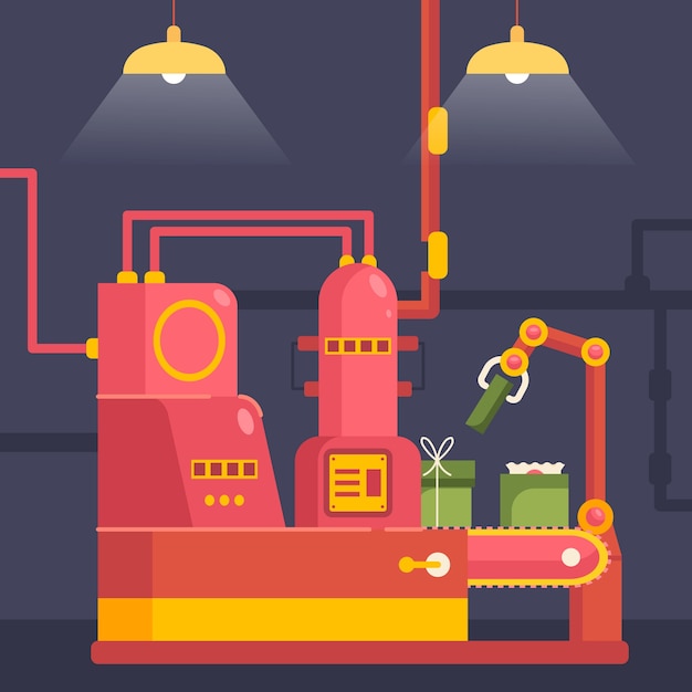 Illustration de fabrication alimentaire dessinée à la main