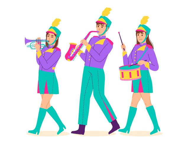 Illustration de fanfare design plat