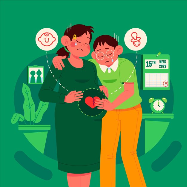 Illustration de fausse couche dessinée à la main