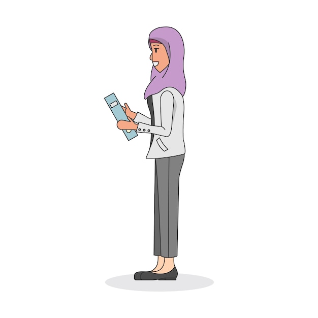 Illustration d&#39;une femme portant un hijab