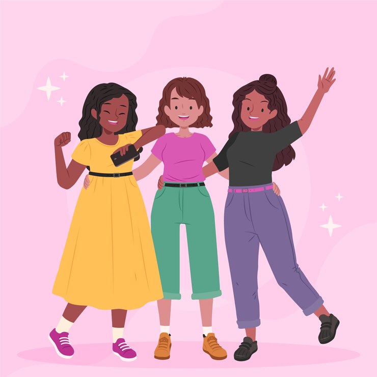 Vecteur gratuit illustration de femmes iraniennes plates dessinées à la main