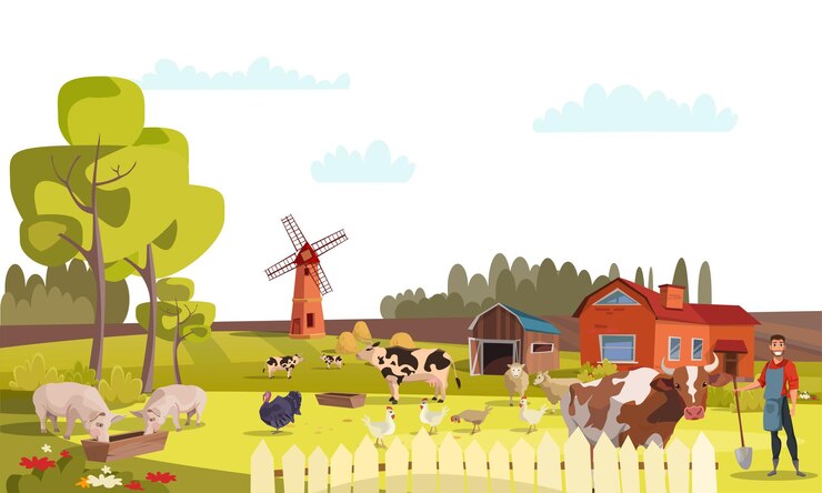 Illustration de la ferme