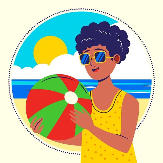 Illustration de ferragosto plat