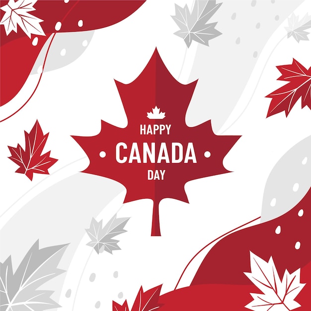 Vecteur gratuit illustration de la fête du canada