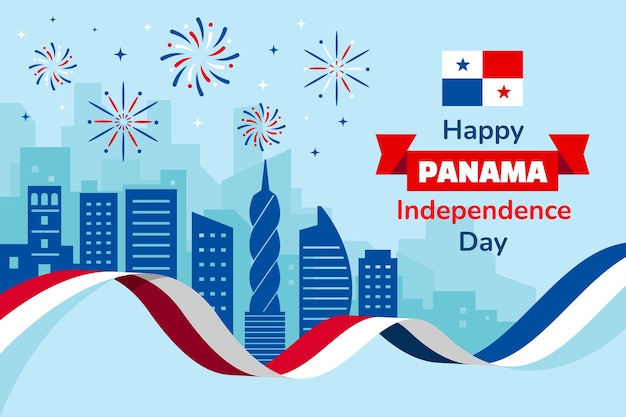 Illustration De La Fête De L'indépendance Du Panama Plat