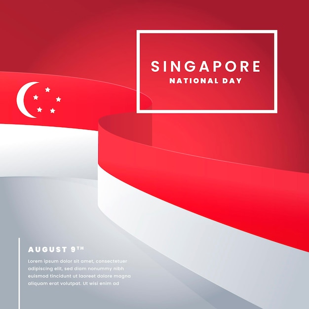 Illustration De La Fête Nationale De Singapour Dégradé
