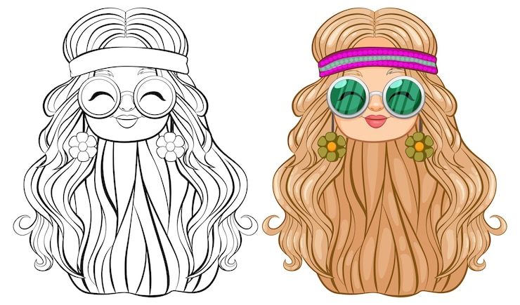 Vecteur gratuit illustration de la fille à la mode