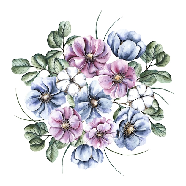 Vecteur gratuit illustration de fleurs belles et élégantes