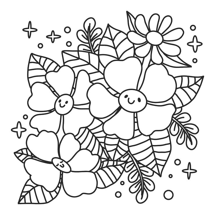 Vecteur gratuit illustration florale dessinée à la main