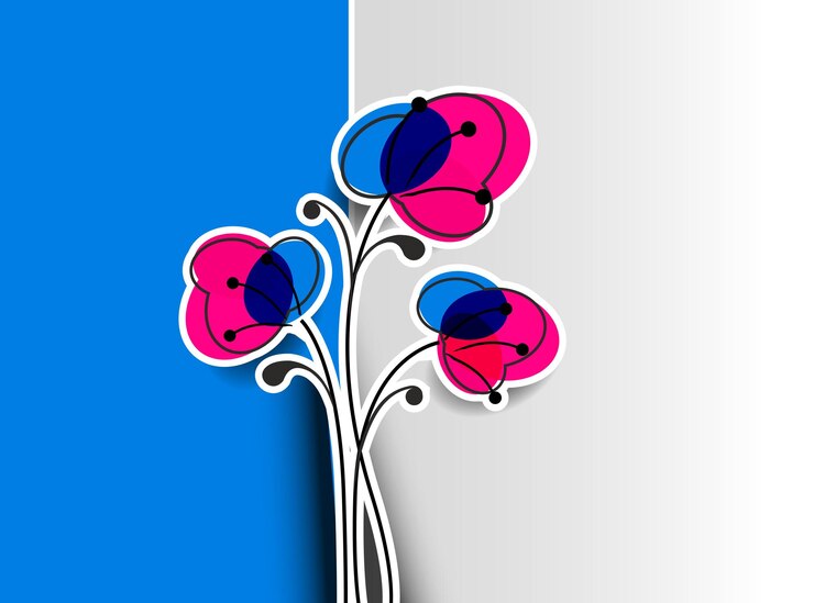 Vecteur gratuit illustration de fond abstrait fleur de printemps