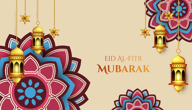 Illustration de fond islamique moderne ramadan et eid mubarak