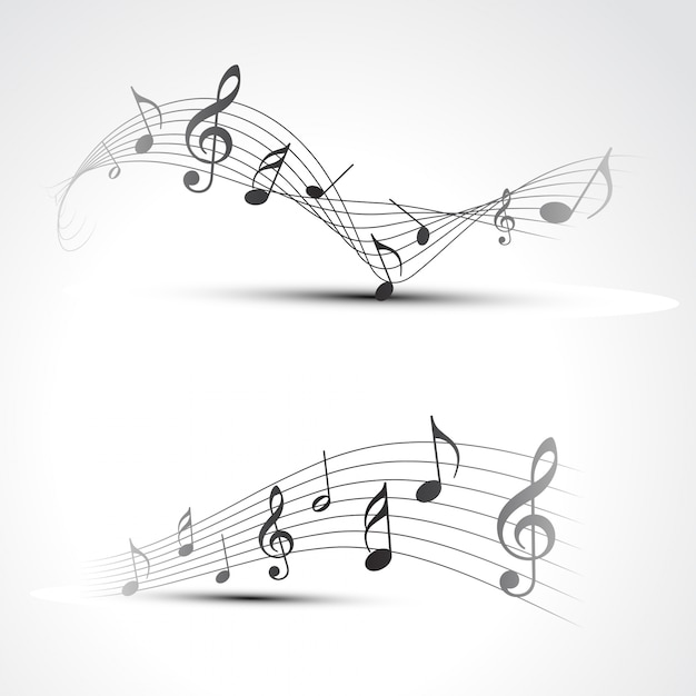 Illustration De Fond De Note De Musique Vectorielle