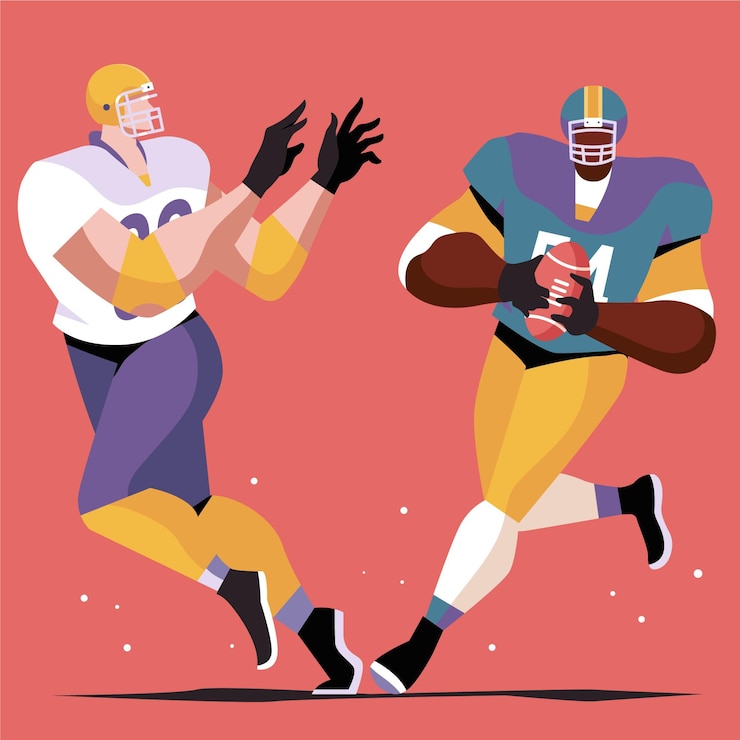 Vecteur gratuit illustration de football américain