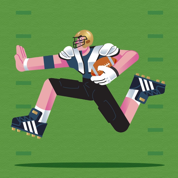 Vecteur gratuit illustration de football américain