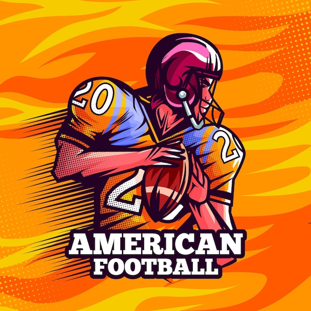 Vecteur gratuit illustration de football américain