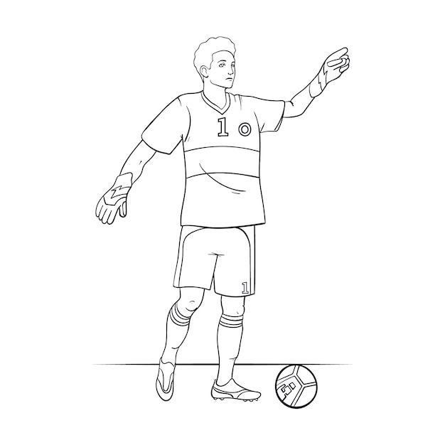 Vecteur gratuit illustration de football dessiné à la main