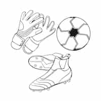 Vecteur gratuit illustration de football dessiné à la main