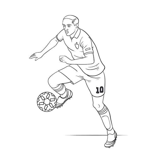 Vecteur gratuit illustration de football dessiné à la main