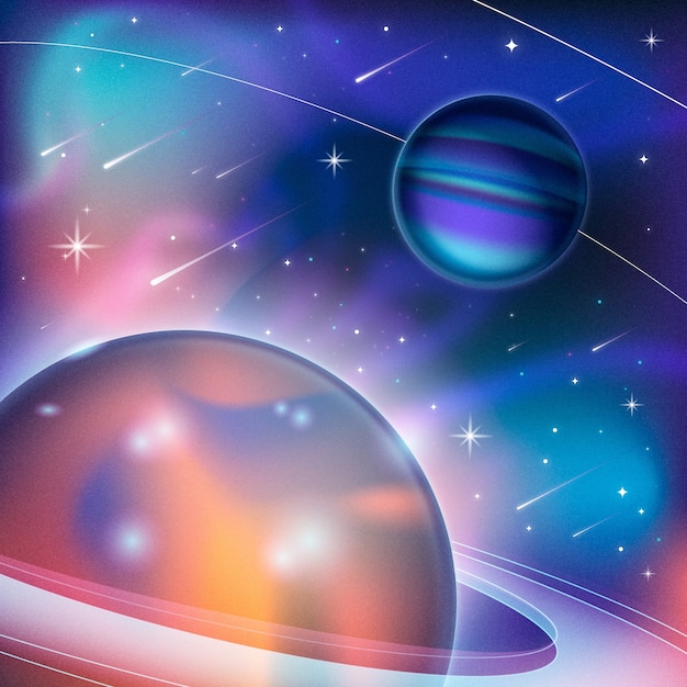 Illustration de galaxie surréaliste dégradée
