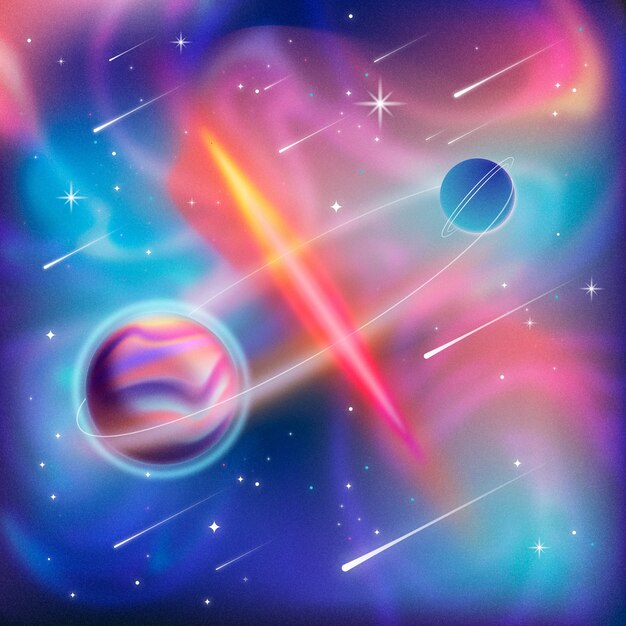 Illustration de galaxie surréaliste dégradée