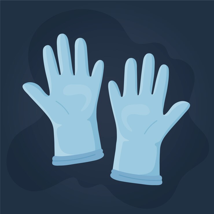 Vecteur gratuit illustration de gants de protection