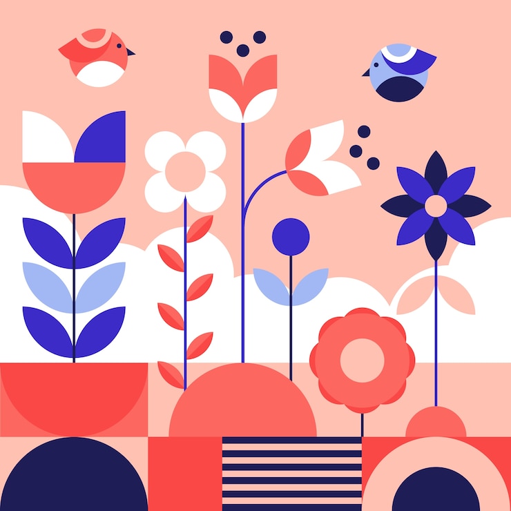 Vecteur gratuit illustration géométrique design plat