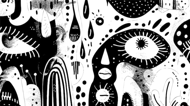 Vecteur gratuit illustration géométrique noire