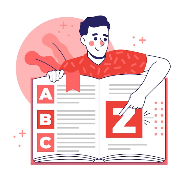 Illustration de glossaire dessiné à la main