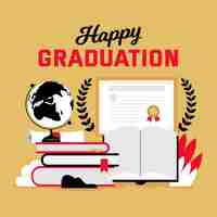 Vecteur gratuit illustration de graduation plate