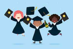 Vecteur gratuit illustration de graduation plate