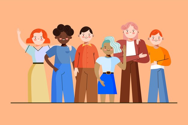 Illustration d'un groupe de personnes