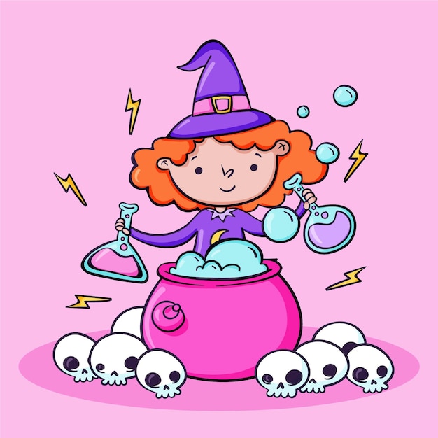 Illustration D'halloween Dessinée à La Main