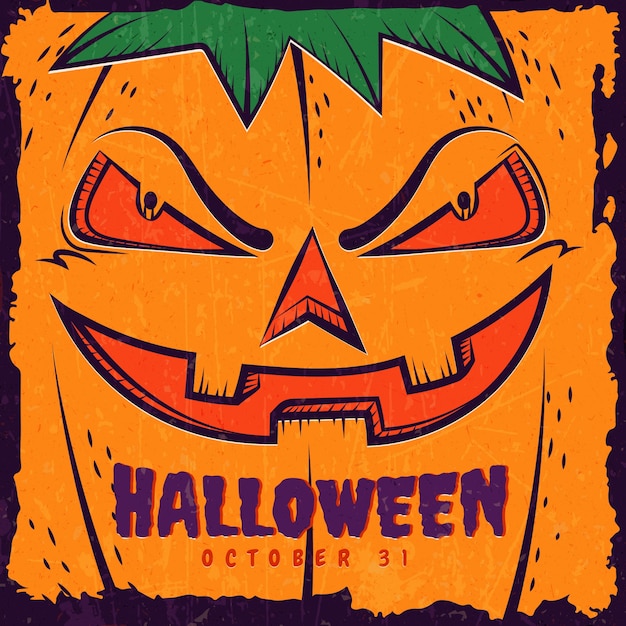 Vecteur gratuit illustration d'halloween vintage plat