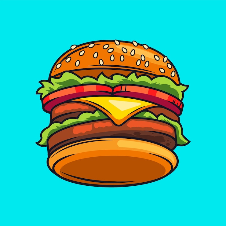 Vecteur gratuit illustration de hamburger dessinée à la main