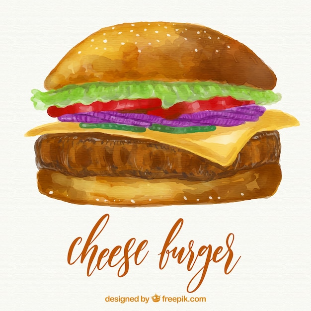 Illustration D'hamburger De Fromage