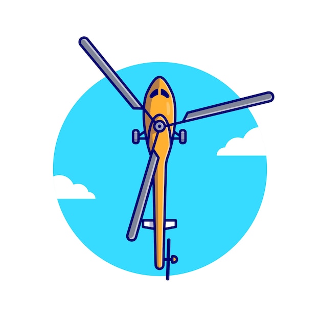 Vecteur gratuit illustration d'hélicoptère volant