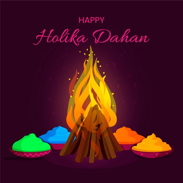 Illustration de Holika Dahan