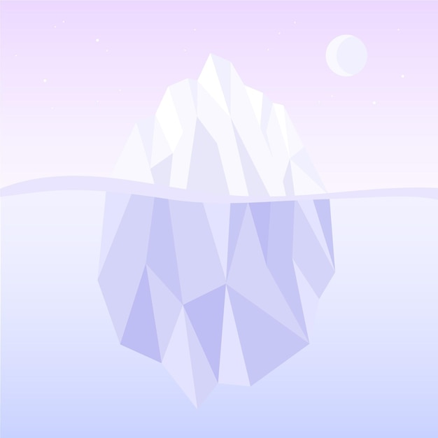 Vecteur gratuit illustration de l'iceberg