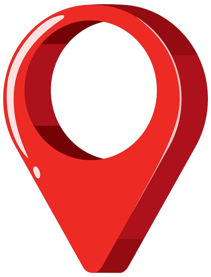 Vecteur gratuit illustration de l'icône rouge de l'emplacement