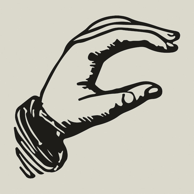 Vecteur gratuit illustration de l'identité d'entreprise du logo de la main