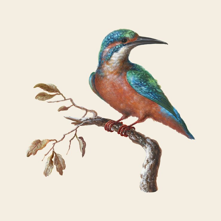 Vecteur gratuit illustration ijsvogel (martin-pêcheur commun)