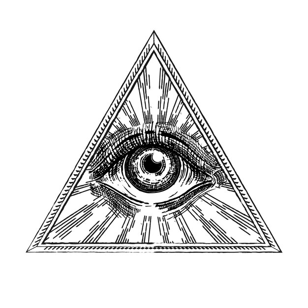 Illustration illuminati dessinée à la main