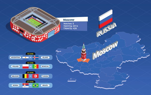 Vecteur gratuit illustration infographique de coupe de football