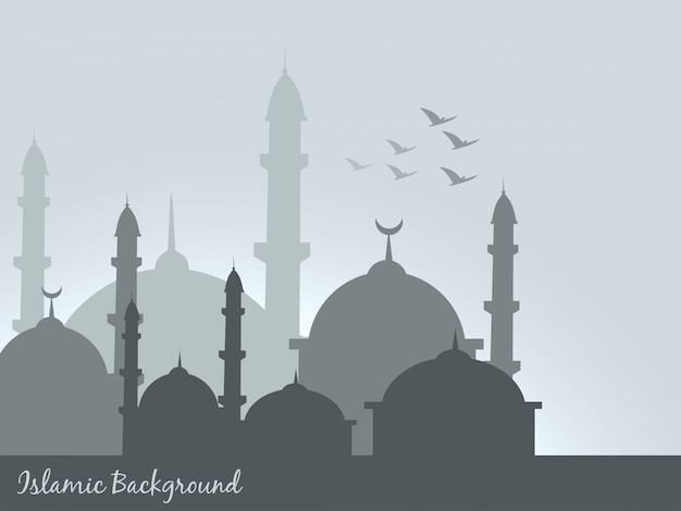 Vecteur gratuit illustration islamique de conception de fond islamique
