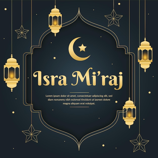 Vecteur gratuit illustration d'isra miraj