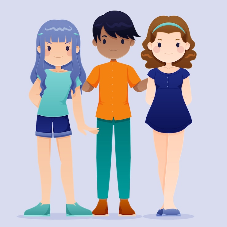 Vecteur gratuit illustration des jeunes