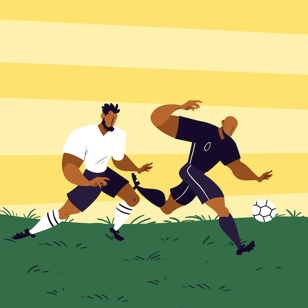 Vecteur gratuit illustration de joueurs de football