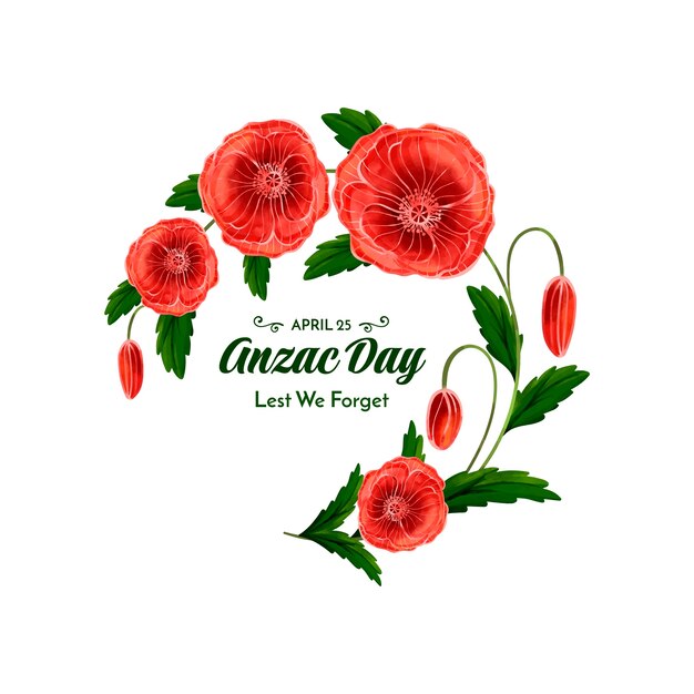 Illustration de jour aquarelle anzac