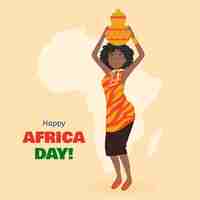 Vecteur gratuit illustration de jour plat afrique